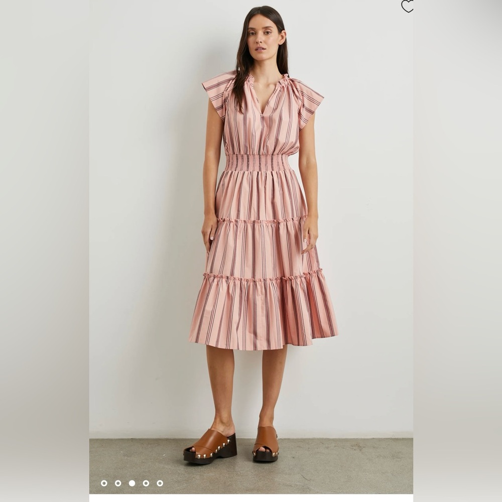 Rails Amelia dress coral navy blue stripes - Picture 3 of 10